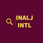 INALJ INTL logo in purple and yellow with a magnifying glass icon to the left