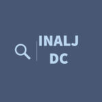 INALJ DC logo in deep blue and light blue with a magnifying glass icon to the left